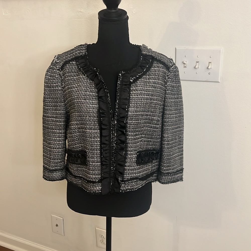 Apostrophe Plus Size Elegant Cotton Blend Blazer, Sz. 16P.
